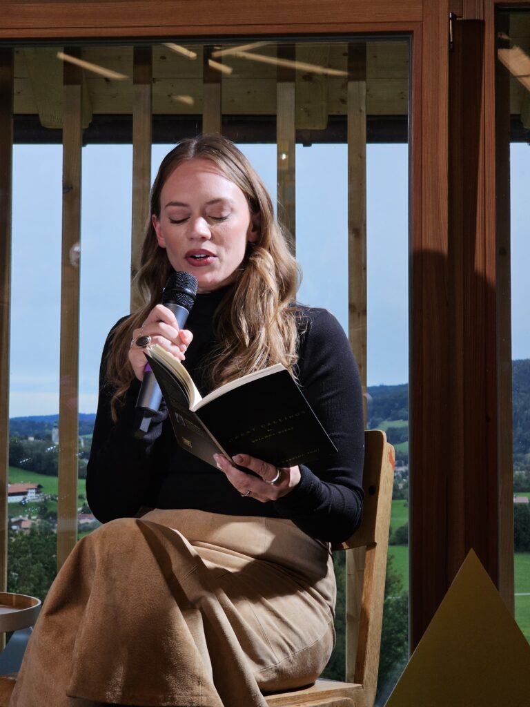 Brianna reading her dreamy book